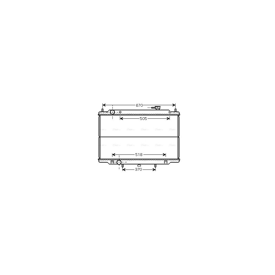 Radiator - Engine Cooling - AVA DN2302