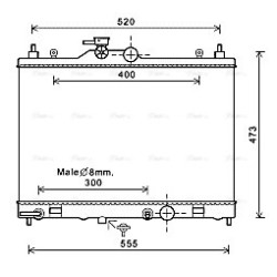 Radiator - Engine Cooling - AVA DN2375