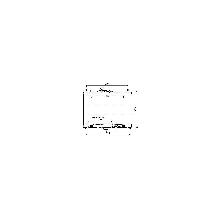 Radiator - Engine Cooling - AVA DN2375