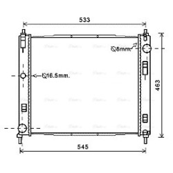 Radiator - Engine Cooling - AVA DN2385