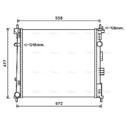Radiator - Engine Cooling - AVA DN2407