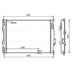 Radiator - Engine Cooling - AVA DN2414