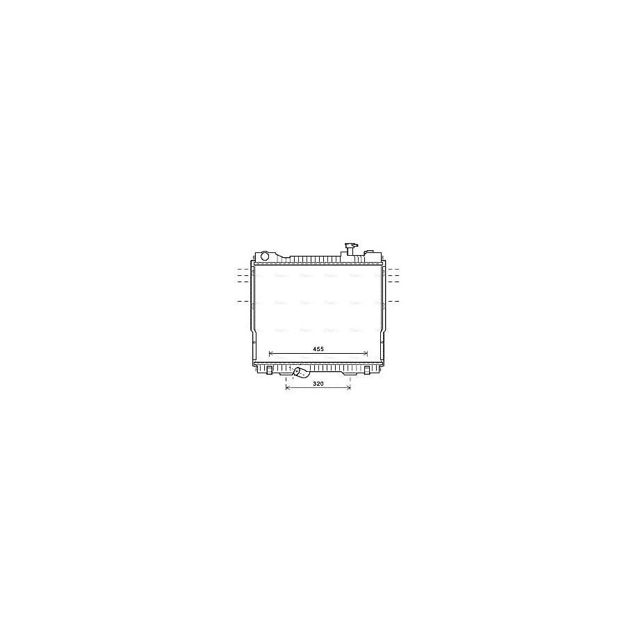 Radiator - Engine Cooling - AVA DN2418
