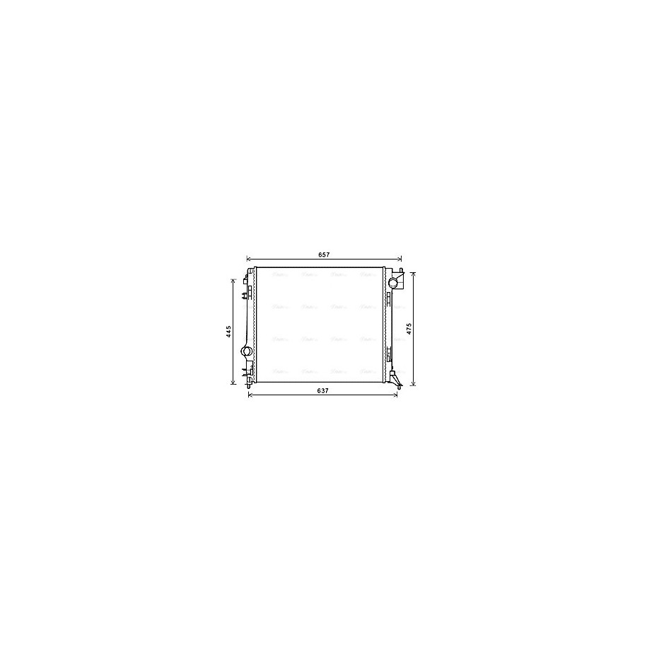 Radiator - Engine Cooling - AVA DN2424
