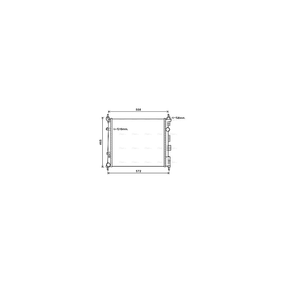Radiator - Engine Cooling - AVA DN2425