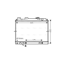 Radiator - Engine Cooling - AVA DN2430
