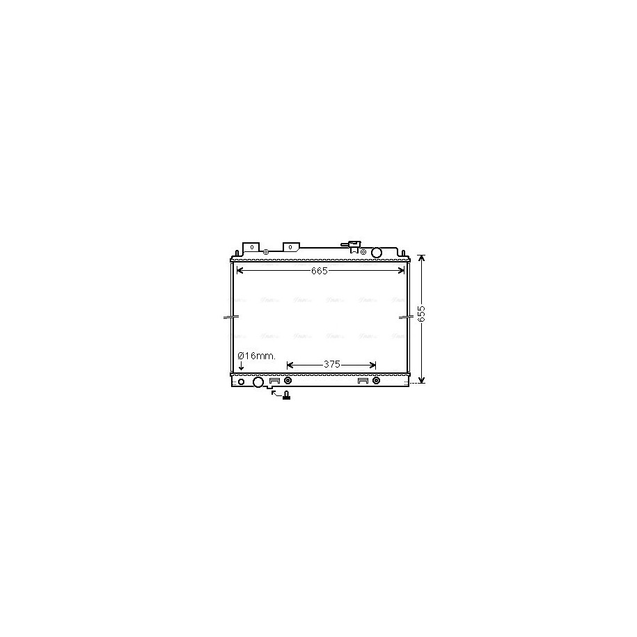 Radiator - Engine Cooling - AVA DN2430