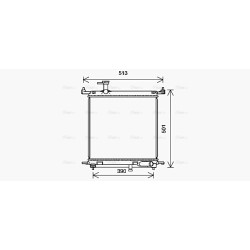 Radiator - Engine Cooling - AVA DN2435