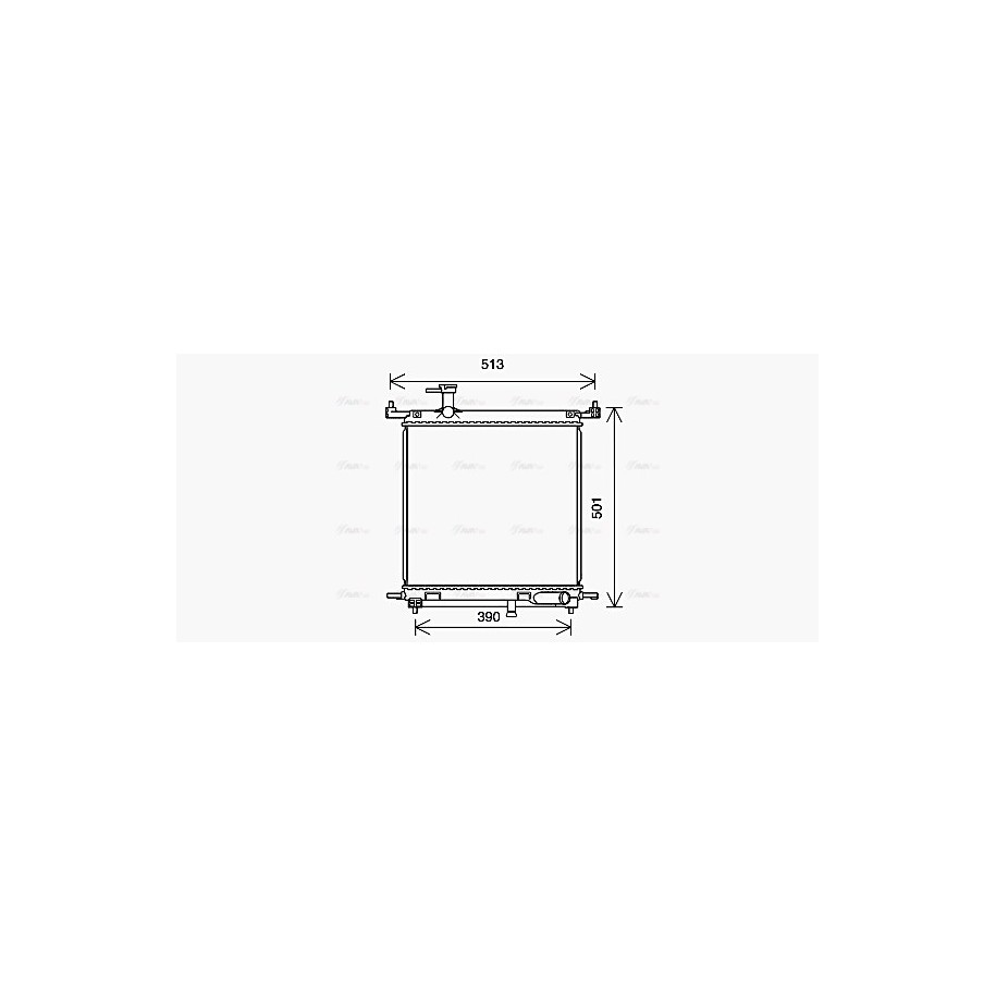 Radiator - Engine Cooling - AVA DN2435