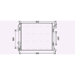 Radiator - Engine Cooling - AVA DN2444