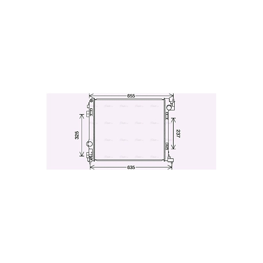 Radiator - Engine Cooling - AVA DN2444