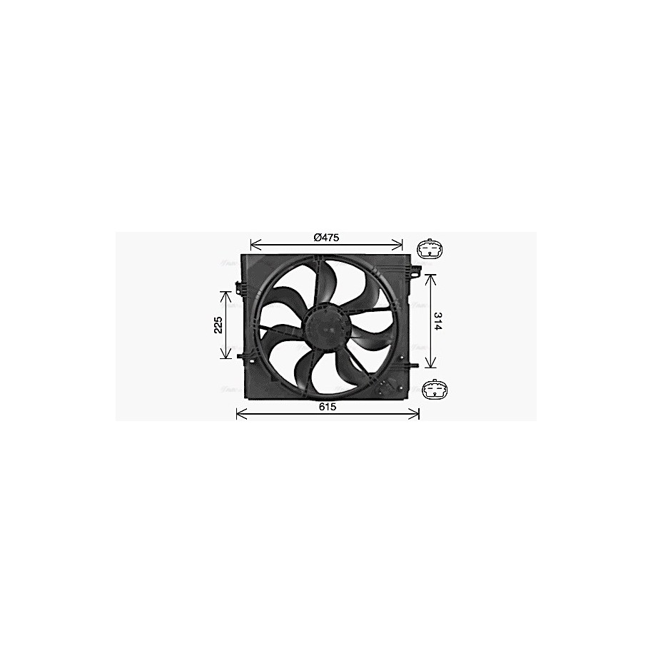 Radiator Fan - AVA DN7540