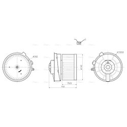 Heater Blower Motor - AVA DN8486