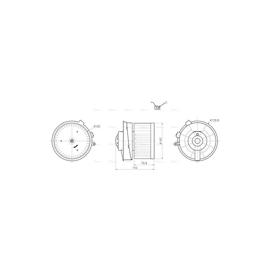 Heater Blower Motor - AVA DN8486