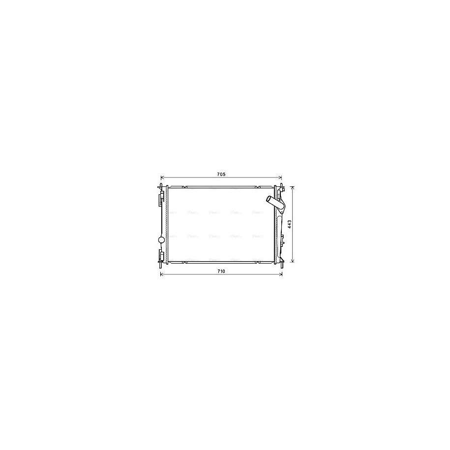 Radiator - Engine Cooling - AVA DNA2419