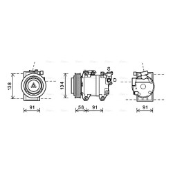 AC Compressor - AVA DNK344