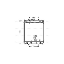 Radiator - Engine Cooling - AVA DU2047