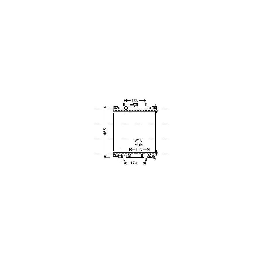 Radiator - Engine Cooling - AVA DU2047