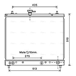 Radiator - Engine Cooling - AVA DU2069