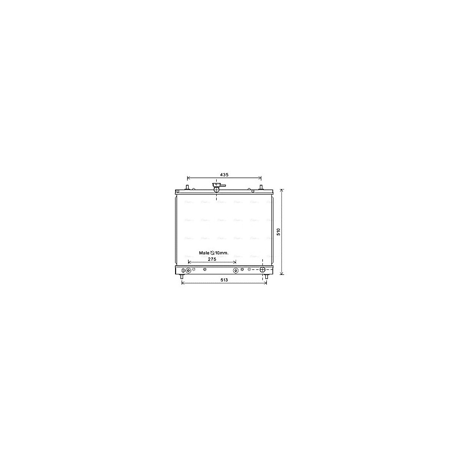Radiator - Engine Cooling - AVA DU2069