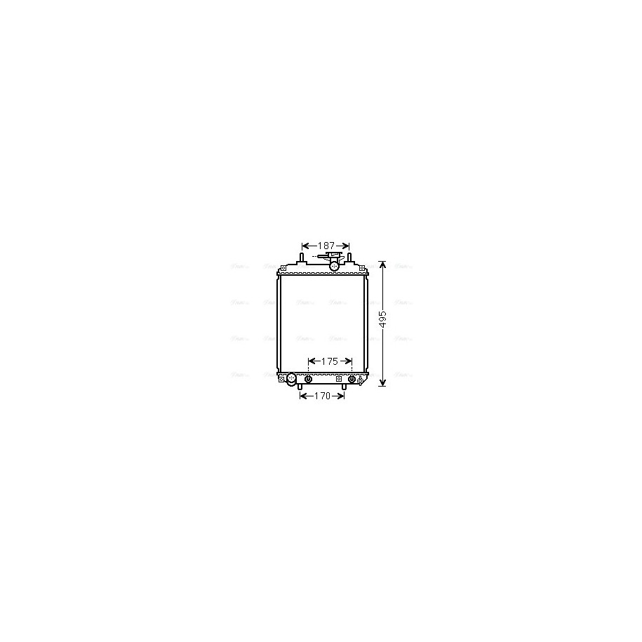 Radiator - Engine Cooling - AVA DUA2065