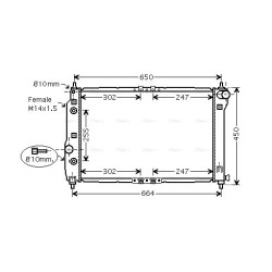 Radiator - Engine Cooling - AVA DWA2068