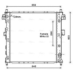 Radiator - Engine Cooling - AVA DWA2105
