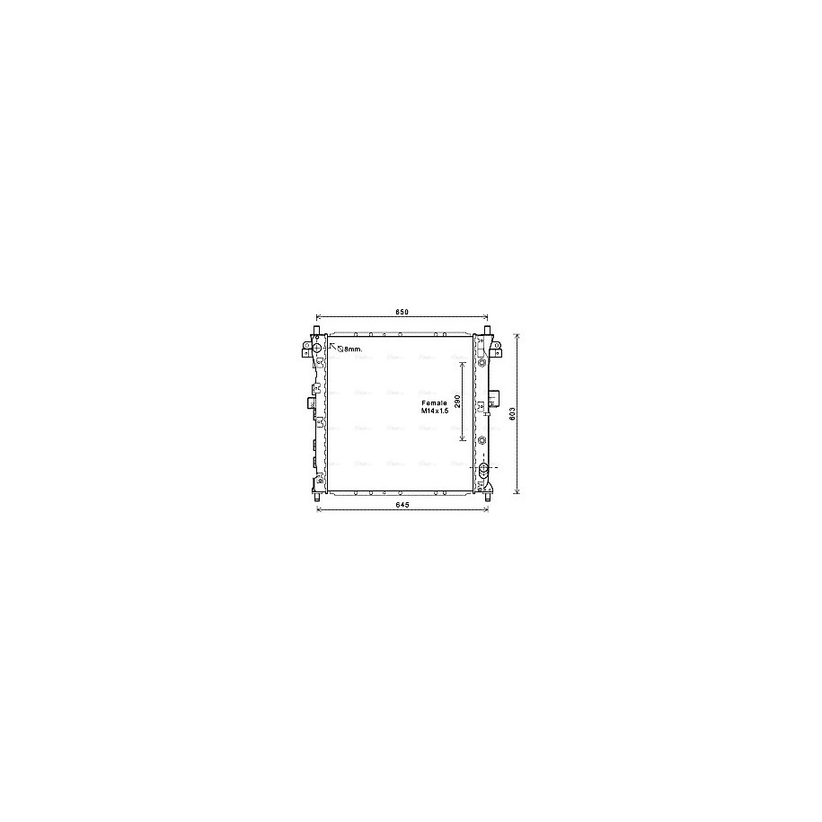 Radiator - Engine Cooling - AVA DWA2105