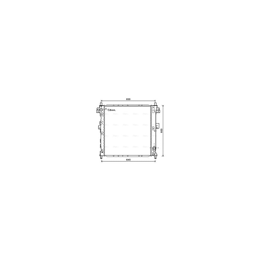 Radiator - Engine Cooling - AVA DWA2123