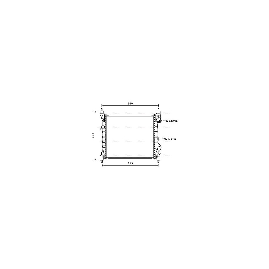 Radiator - Engine Cooling - AVA DWA2141