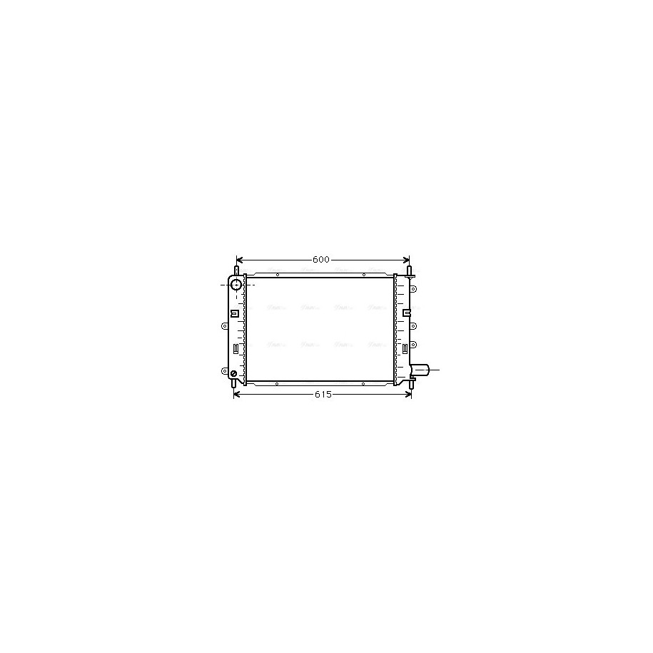 Radiator - Engine Cooling - AVA FD2059