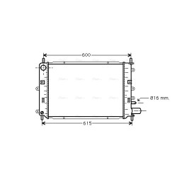 Radiator - Engine Cooling - AVA FD2152