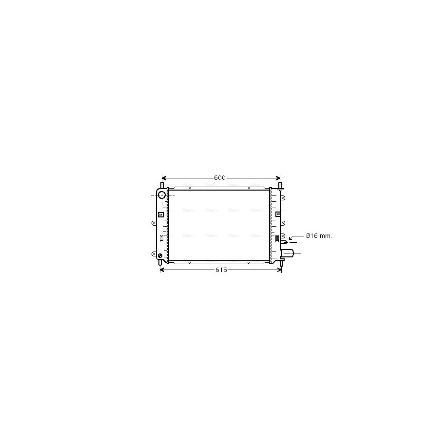 Radiator - Engine Cooling - AVA FD2152
