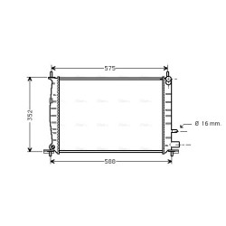 Radiator - Engine Cooling - AVA FD2220