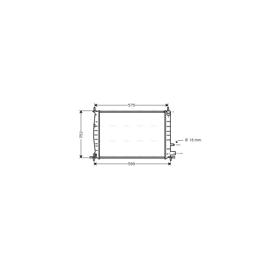 Radiator - Engine Cooling - AVA FD2220