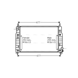 Radiator - Engine Cooling - AVA FD2223