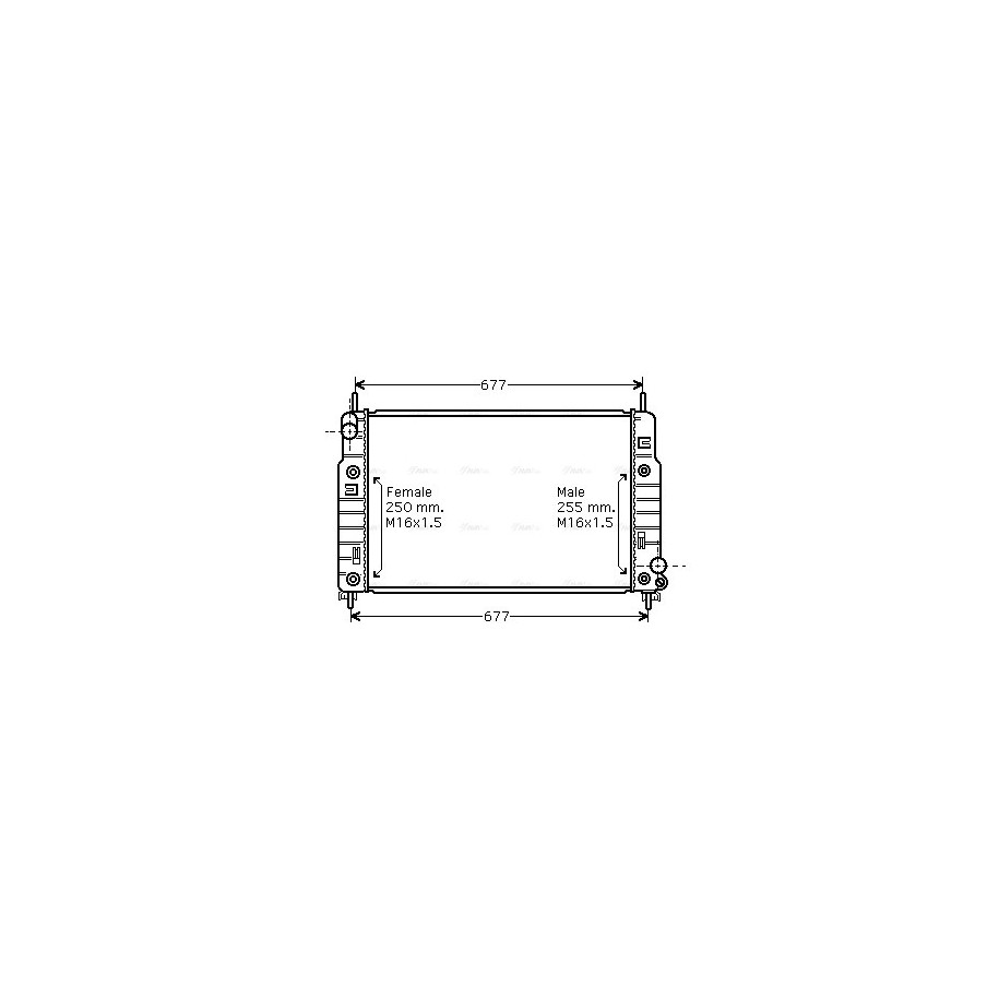 Radiator - Engine Cooling - AVA FD2223