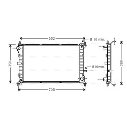 Radiator - Engine Cooling - AVA FD2264