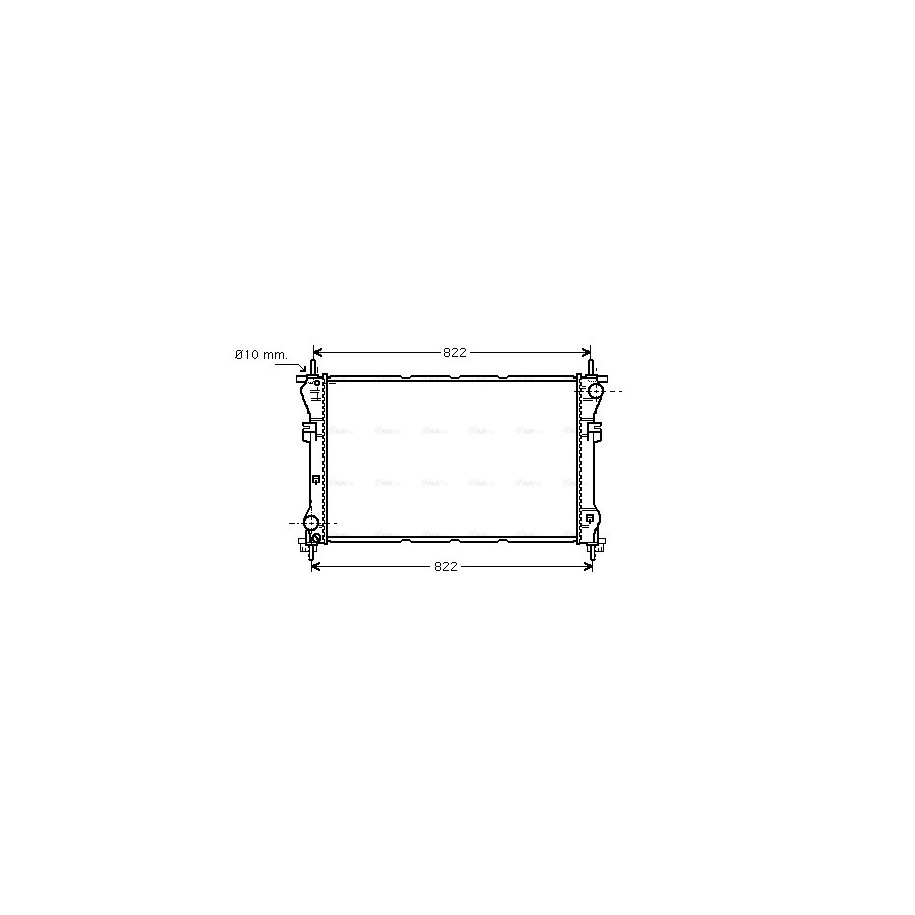 Radiator - Engine Cooling - AVA FD2318