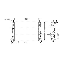 Radiator - Engine Cooling - AVA FD2368