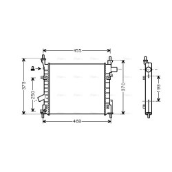 Radiator - Engine Cooling - AVA FD2372
