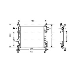 Radiator - Engine Cooling - AVA FD2373