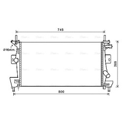 Radiator - Engine Cooling - AVA FD2475