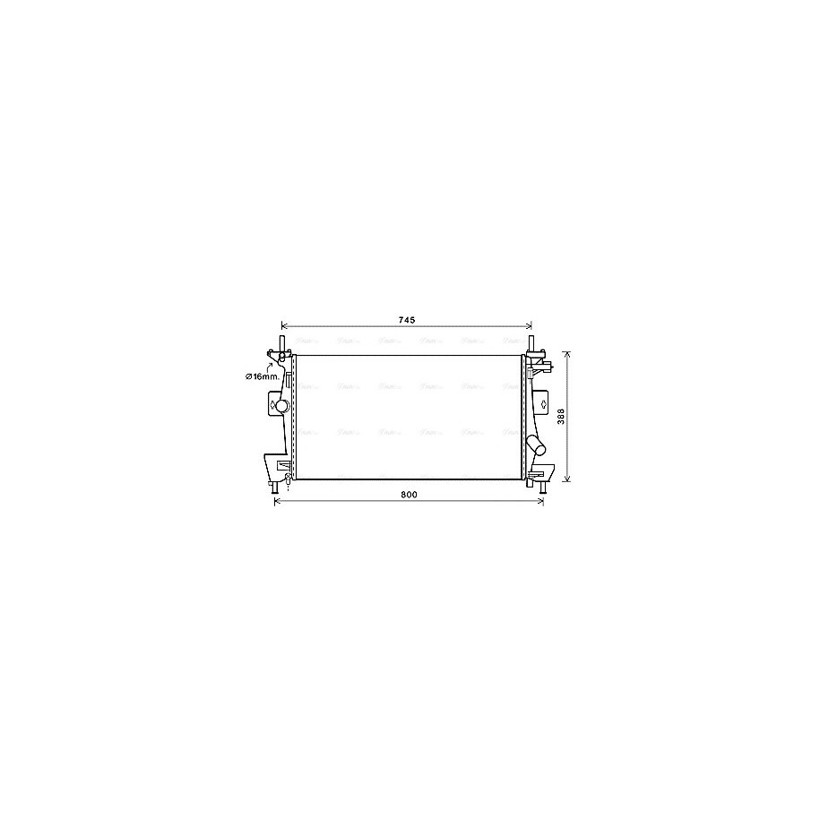 Radiator - Engine Cooling - AVA FD2475