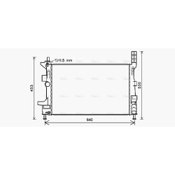 Radiator - Engine Cooling - AVA FD2578