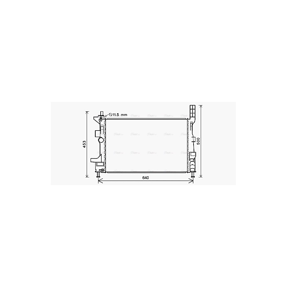 Radiator - Engine Cooling - AVA FD2578
