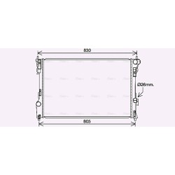 Radiator - Engine Cooling - AVA FD2627