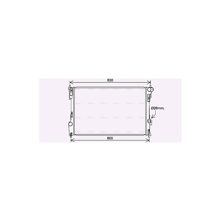 Radiator - Engine Cooling - AVA FD2627