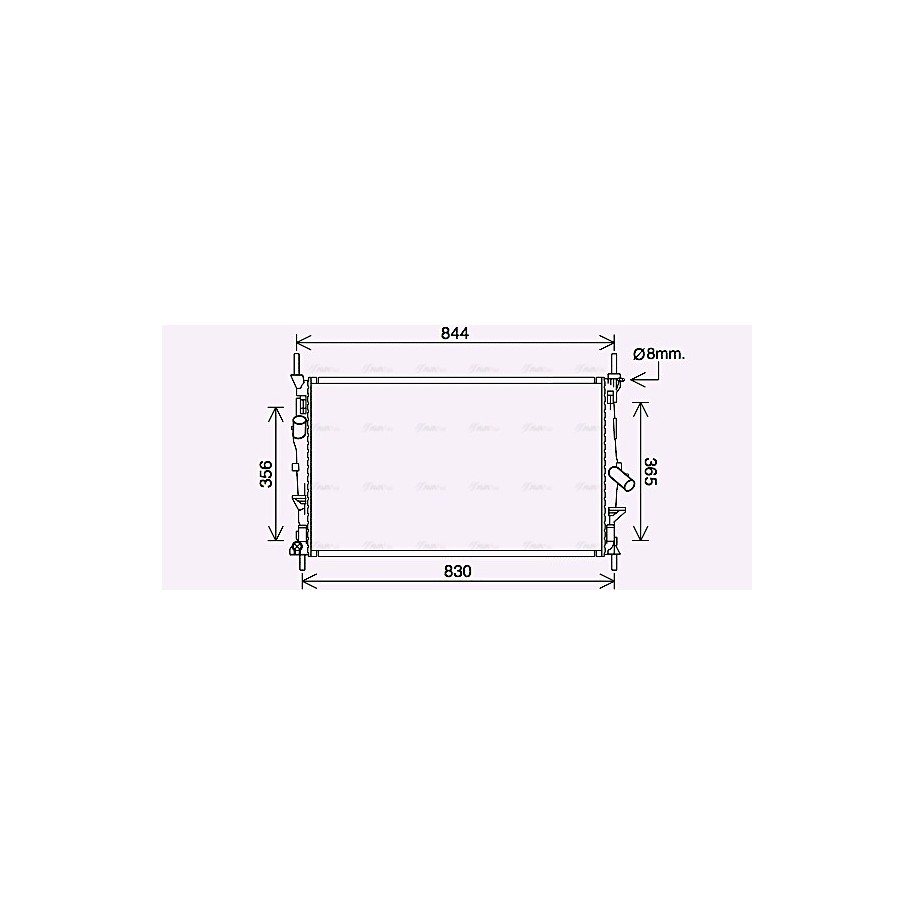 Radiator - Engine Cooling - AVA FD2628
