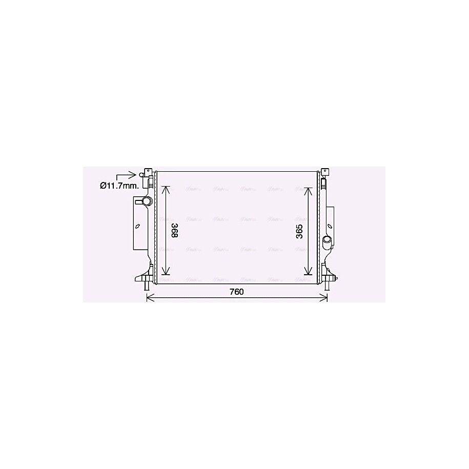 Radiator - Engine Cooling - AVA FD2643